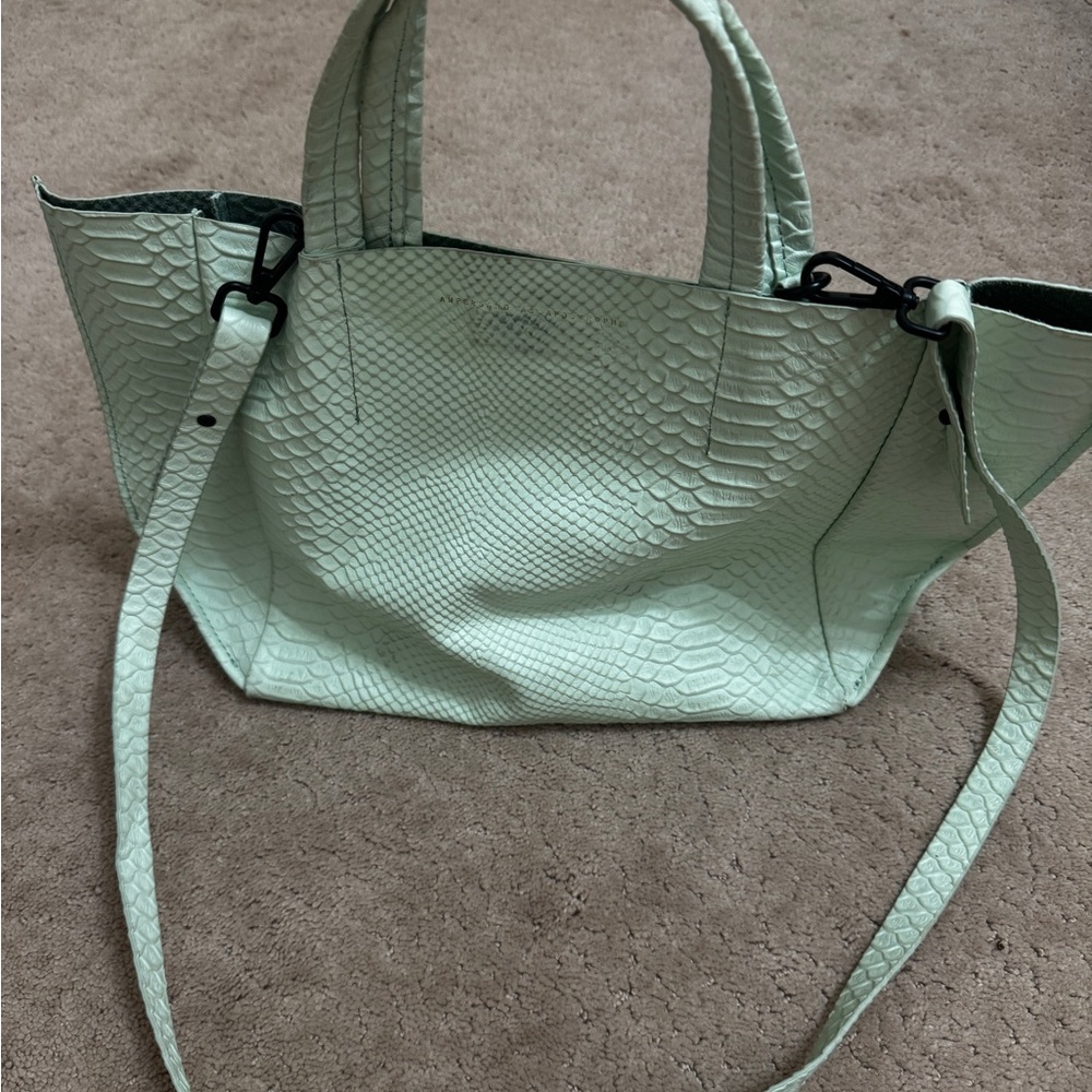 Elegant Mint Green Textured Women's Bag - Ampersand by Apostophe